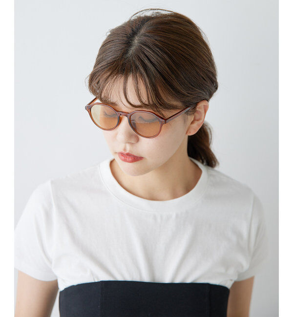  「【ショルダーケース付き】クリアフレームサングラス」|サングラス|