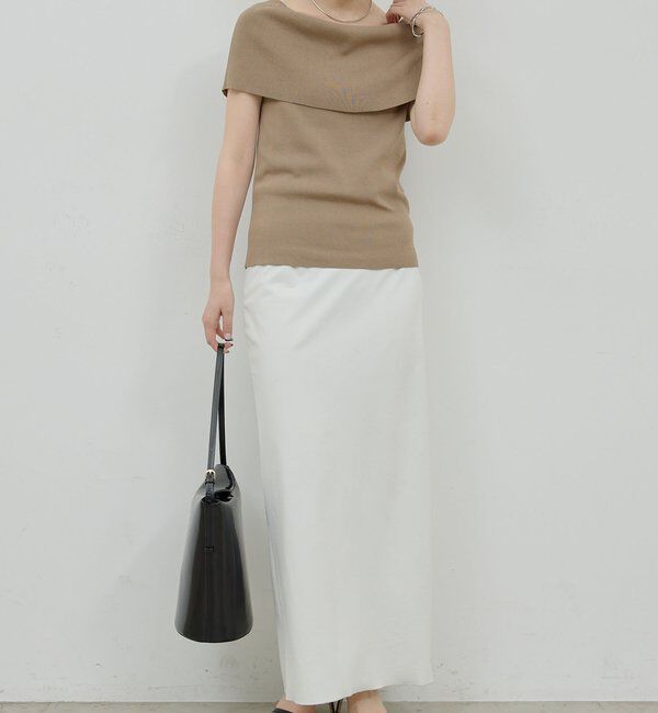  「【同素材あり】アイシーコットンオフショルニット」|ニット・セーター|