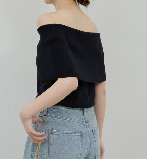  「【同素材あり】アイシーコットンオフショルニット」|ニット・セーター|