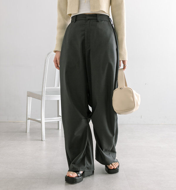  「【３サイズ/6色展開】カーブスラックス」|チノ|