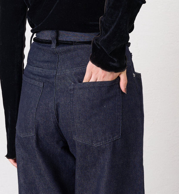  「リボンベルト付きデニム」|デニム|