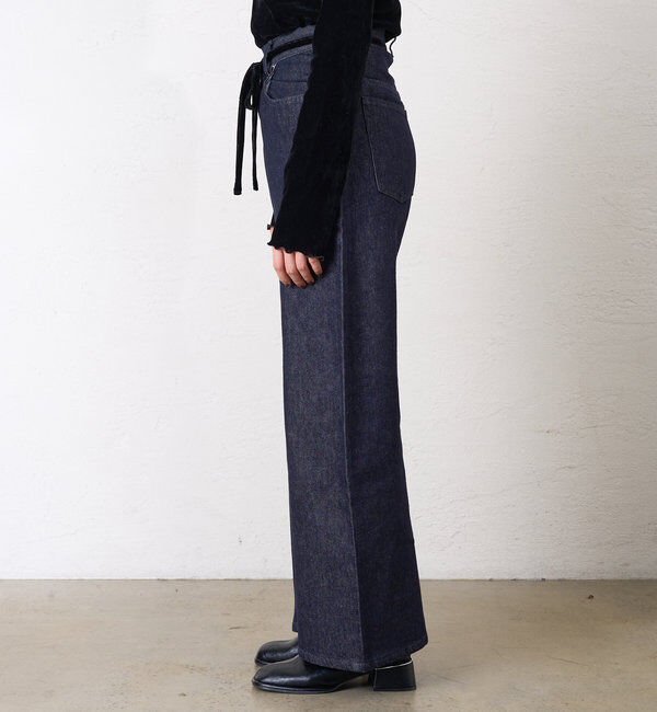  「リボンベルト付きデニム」|デニム|