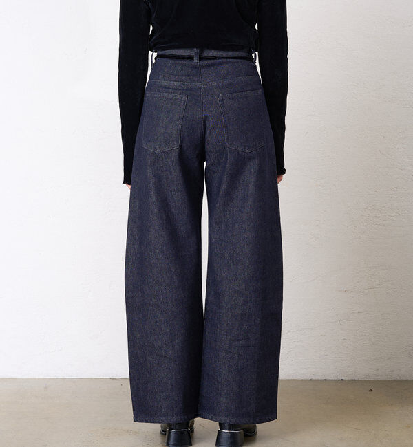  「リボンベルト付きデニム」|デニム|