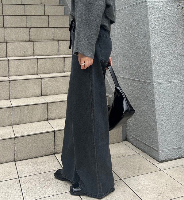  「リボンベルト付きデニム」|デニム|