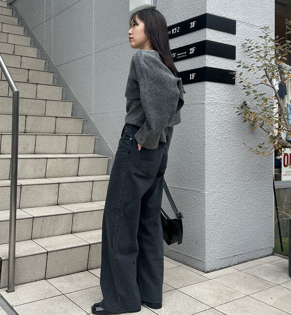  「リボンベルト付きデニム」|デニム|