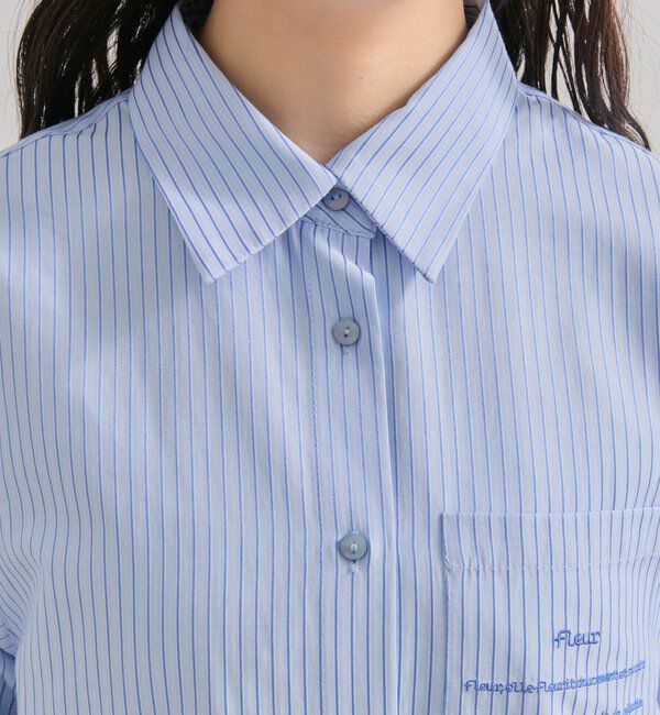  「ポケット刺繍ストライプシャツ」|シャツ・ブラウス|