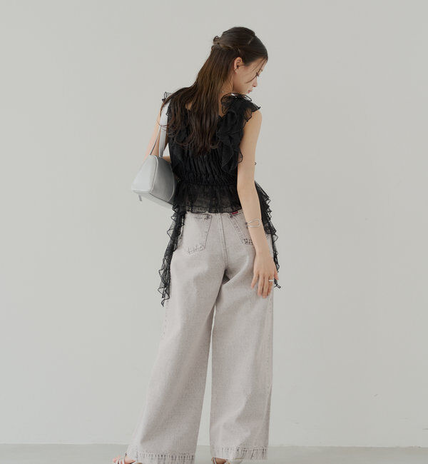  「【7色展開】レースドロップフリルシャーリングブラウス」|シャツ・ブラウス|