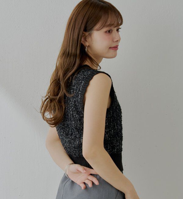  「ノースリシャギーベスト」|カーディガン|