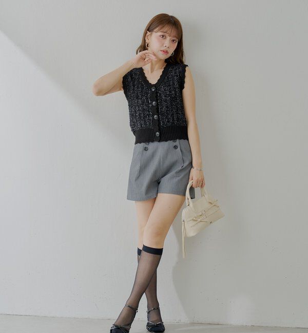  「ノースリシャギーベスト」|カーディガン|