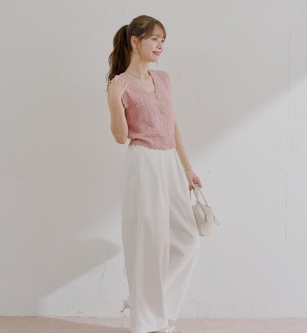  「ノースリシャギーベスト」|カーディガン|