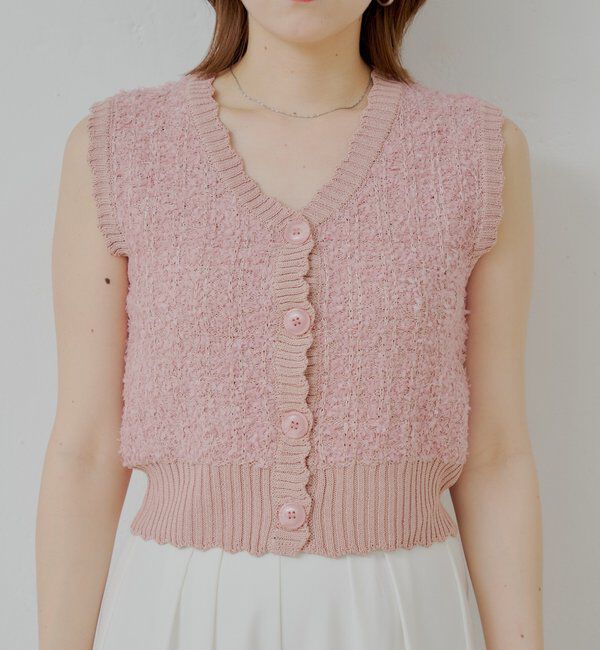  「ノースリシャギーベスト」|カーディガン|