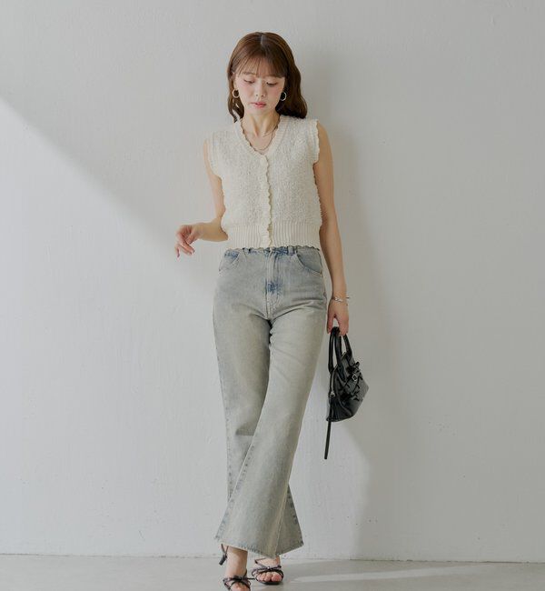  「ノースリシャギーベスト」|カーディガン|