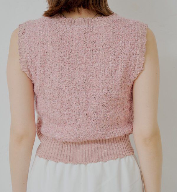  「ノースリシャギーベスト」|カーディガン|