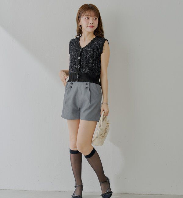  「ノースリシャギーベスト」|カーディガン|