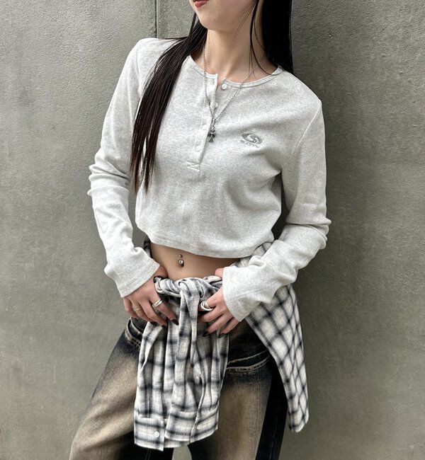  「【SLOPPY/スロッピー】フューチャーロゴヘンリーネックトップス」|Tシャツ・カットソー|