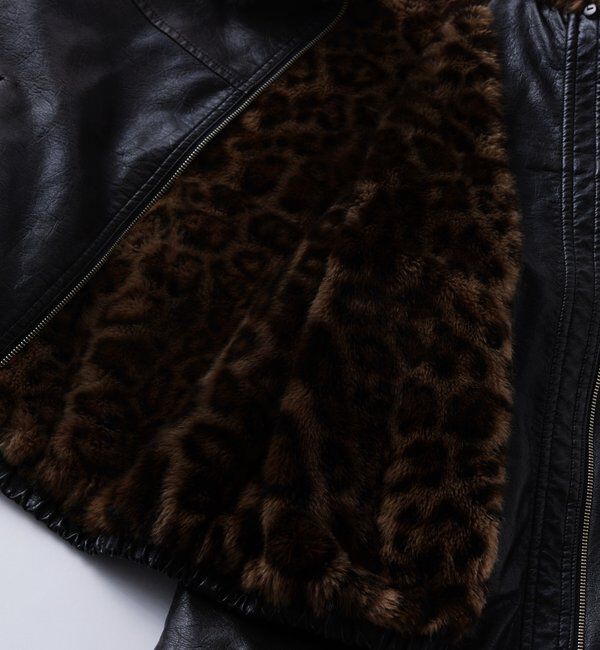  「【UNISEX/サイズ展開あり】3way ヴィンテージライクレザーボアブルゾン」|ブルゾン・スタジャン|