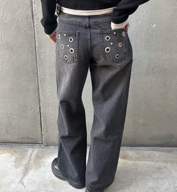  「EYELET LOW RISE DENIM /アイレットローライズデニム」|デニム|
