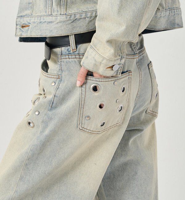  「EYELET LOW RISE DENIM /アイレットローライズデニム」|デニム|