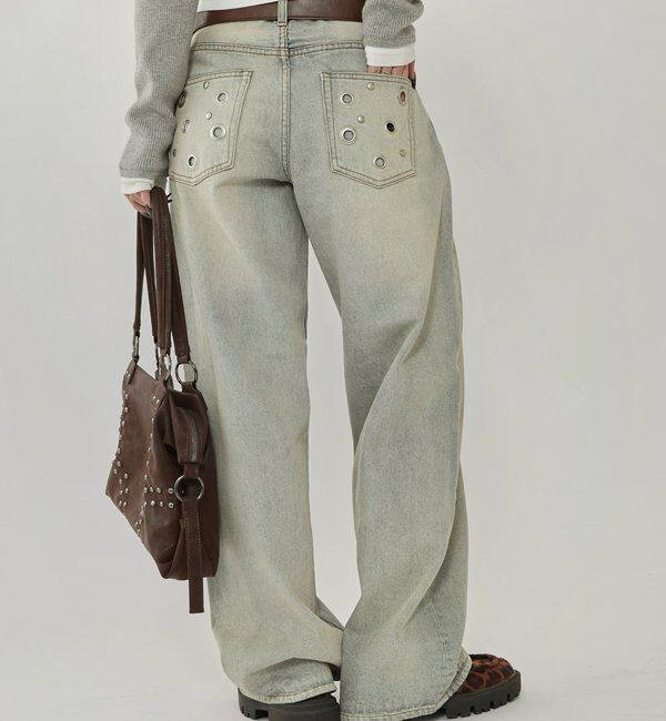  「EYELET LOW RISE DENIM /アイレットローライズデニム」|デニム|