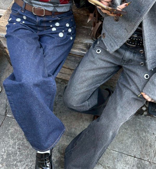  「EYELET LOW RISE DENIM /アイレットローライズデニム」|デニム|