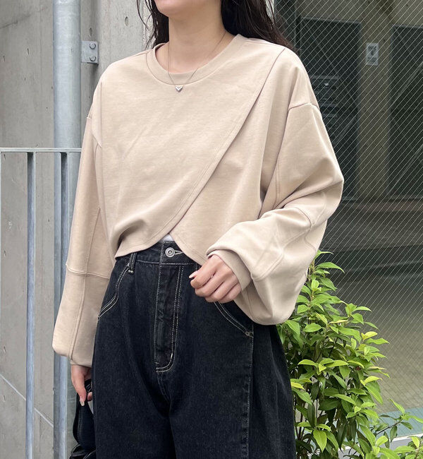  「ボンディングカシュクールプルオーバー」|Tシャツ・カットソー|