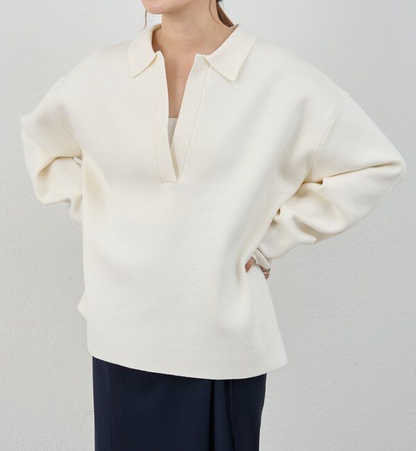  「【26SS予約】スキッパーラガーニット」|ニット・セーター|オフホワイト