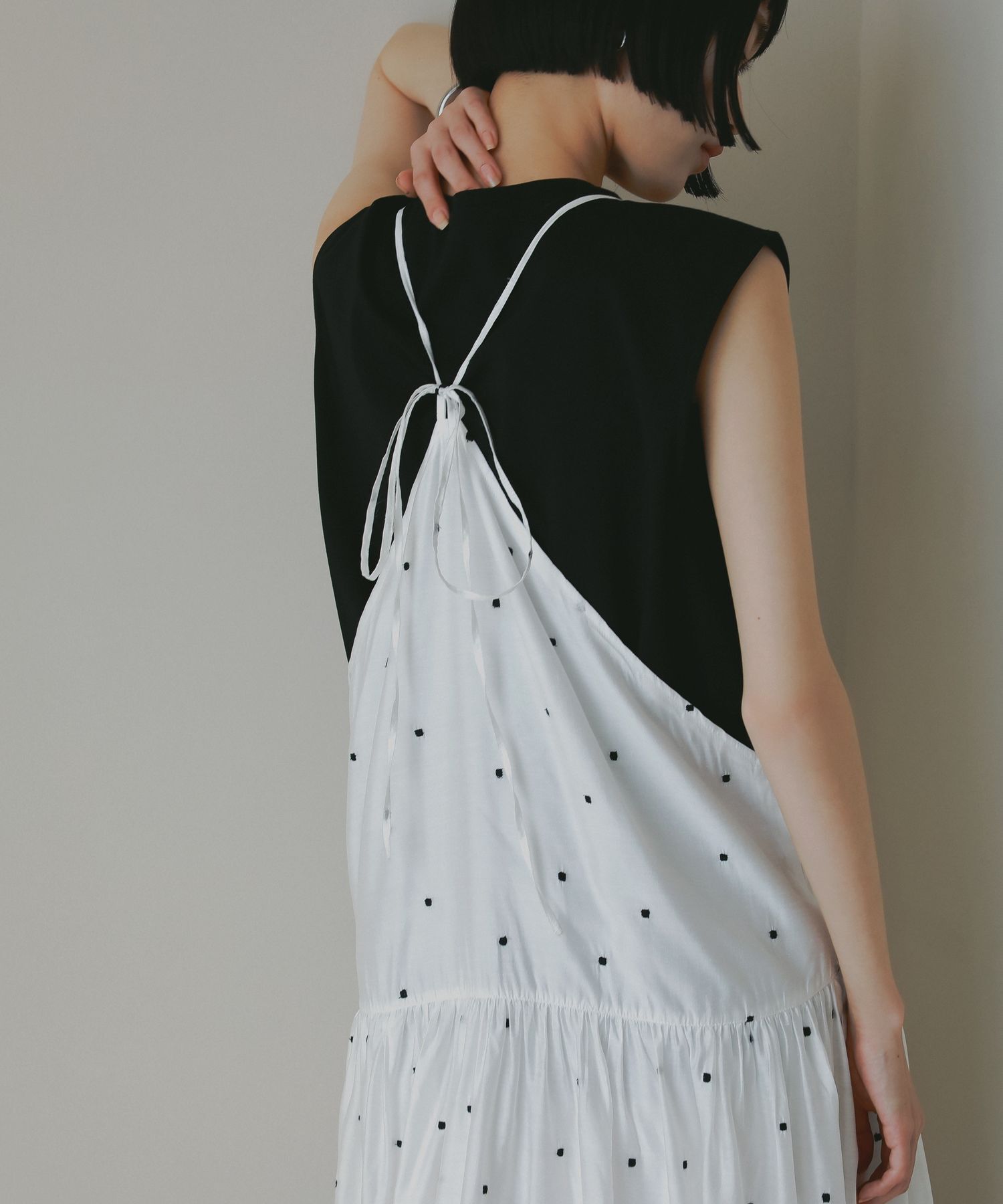 A part by 「ドットシシュウキャミワンピース」|ワンピース|