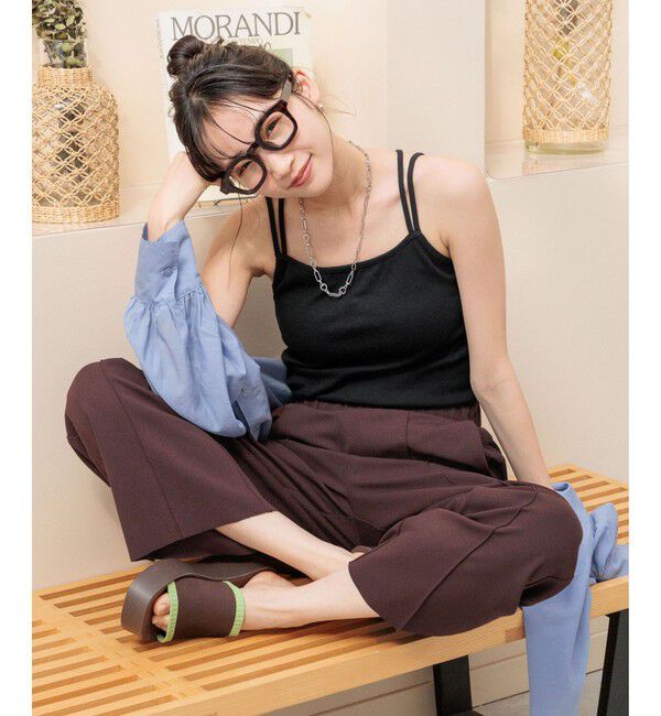 LOWRYS FARM「スタイルUPクロスカップキャミ」|Tシャツ・カットソー|