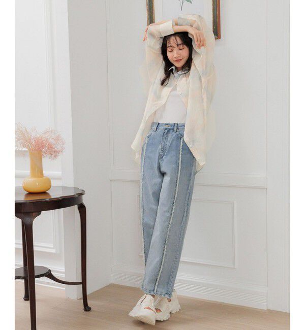 LOWRYS FARM「スタイルUPクロスカップキャミ」|Tシャツ・カットソー|