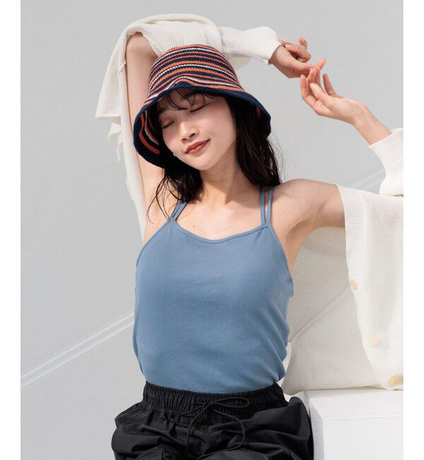 LOWRYS FARM「スタイルUPクロスカップキャミ」|Tシャツ・カットソー|