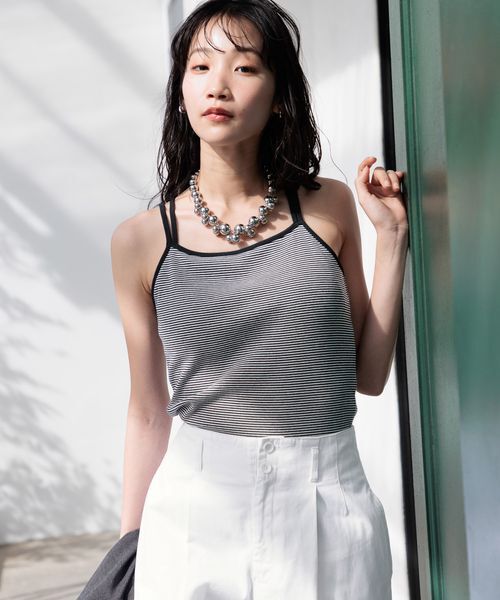 LOWRYS FARM「スタイルUPクロスカップキャミ」|Tシャツ・カットソー|GRY0