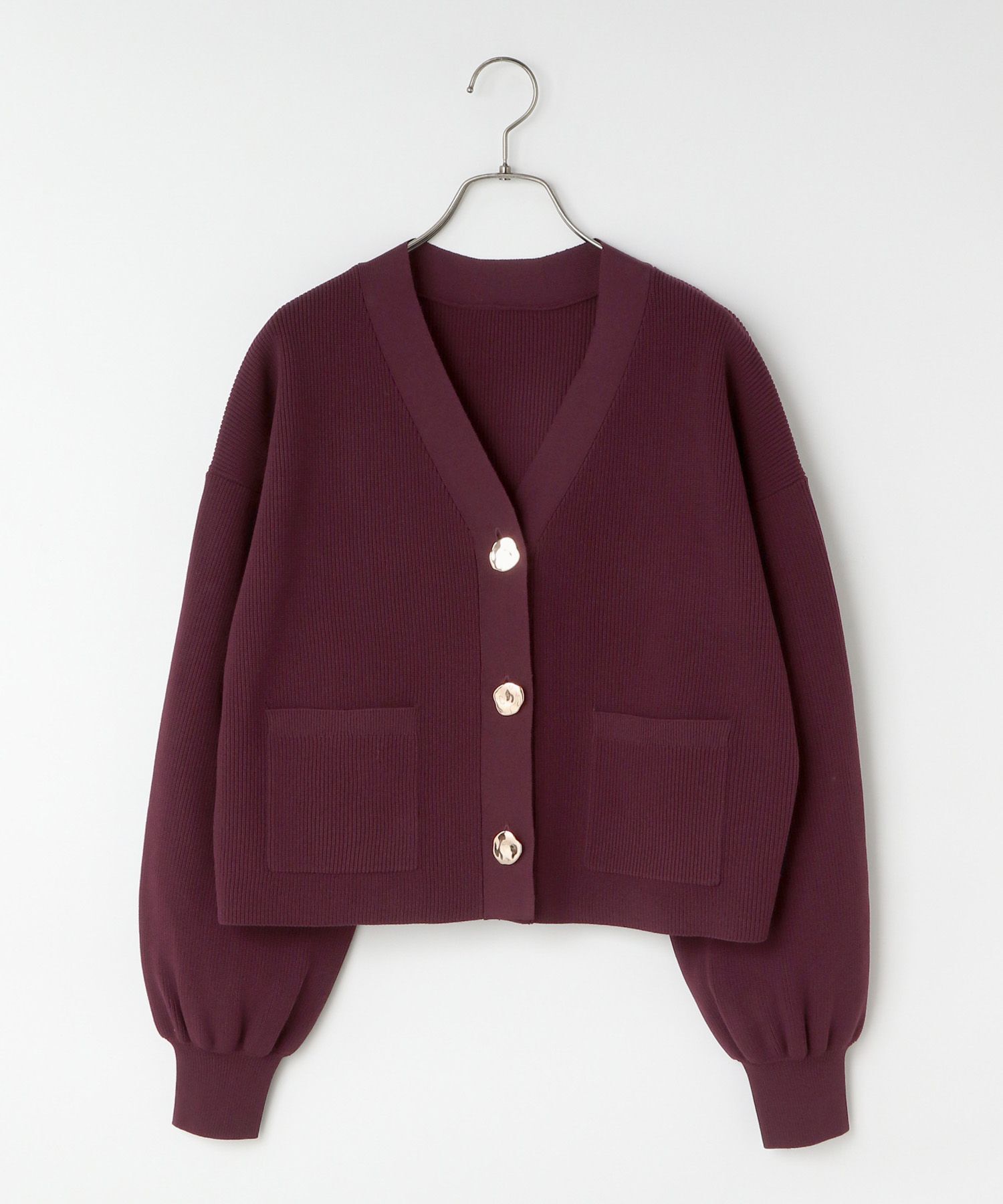 LOWRYS FARM「デコボタンショートカーディガン」|ニット・セーター|