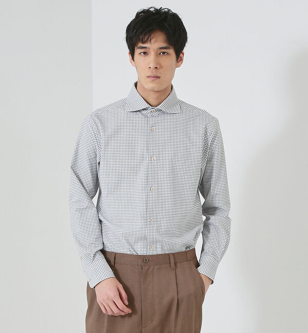 ABAHOUSE「【FLEX SHIRTS】ドライモーメント ギンガムチェックシャツ」|シャツ・ブラウス|