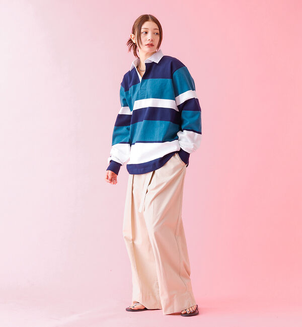 ABAHOUSE「【BARBARIAN / バーバリアン】 12oz ロングスリーブ ラガー シャ」|ポロシャツ|