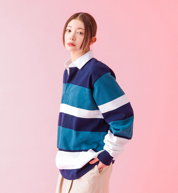 ABAHOUSE「【BARBARIAN / バーバリアン】 12oz ロングスリーブ ラガー シャ」|ポロシャツ|