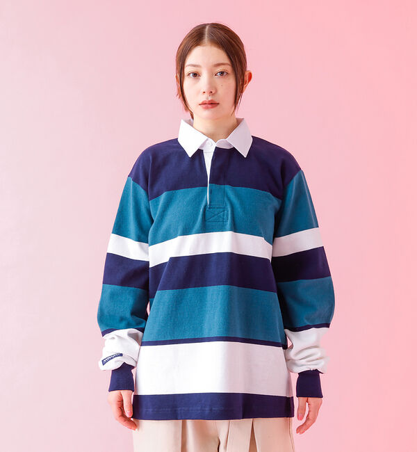 ABAHOUSE「【BARBARIAN / バーバリアン】 12oz ロングスリーブ ラガー シャ」|ポロシャツ|