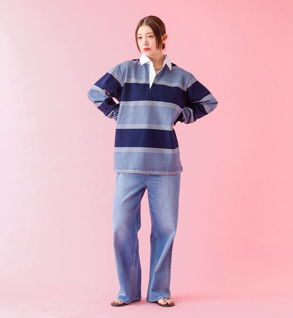 ABAHOUSE「【BARBARIAN / バーバリアン】 12oz ロングスリーブ ラガー シャ」|ポロシャツ|