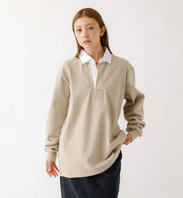 ABAHOUSE「【BARBARRIAN / バーバリアン】12oz HEAVY WEIGHT/ポ」|ポロシャツ|ベージュ