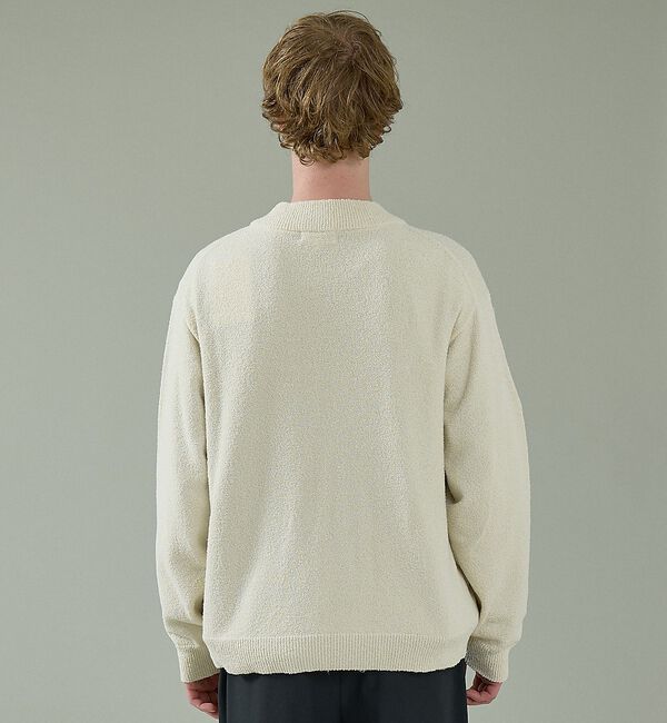 ABAHOUSE「コットンブークレー ダブルZIP ニットブルゾン / クルーカーディガン【予約】」|ブルゾン・スタジャン|