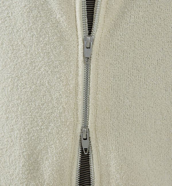 ABAHOUSE「コットンブークレー ダブルZIP ニットブルゾン / クルーカーディガン【予約】」|ブルゾン・スタジャン|