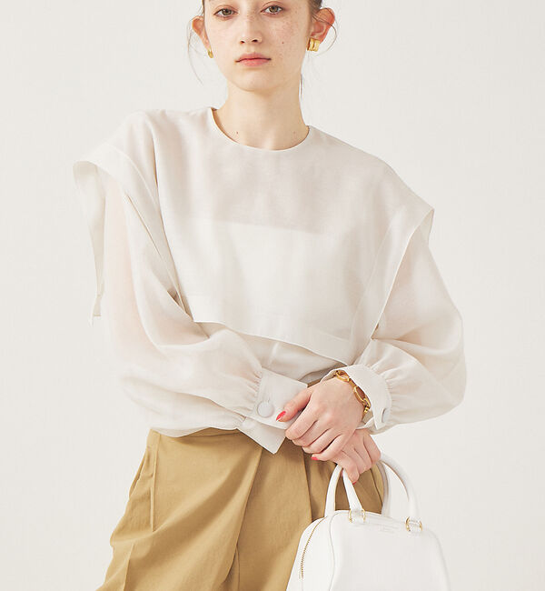 Rouge vif「シアーセーラー衿ブラウス」|シャツ・ブラウス|