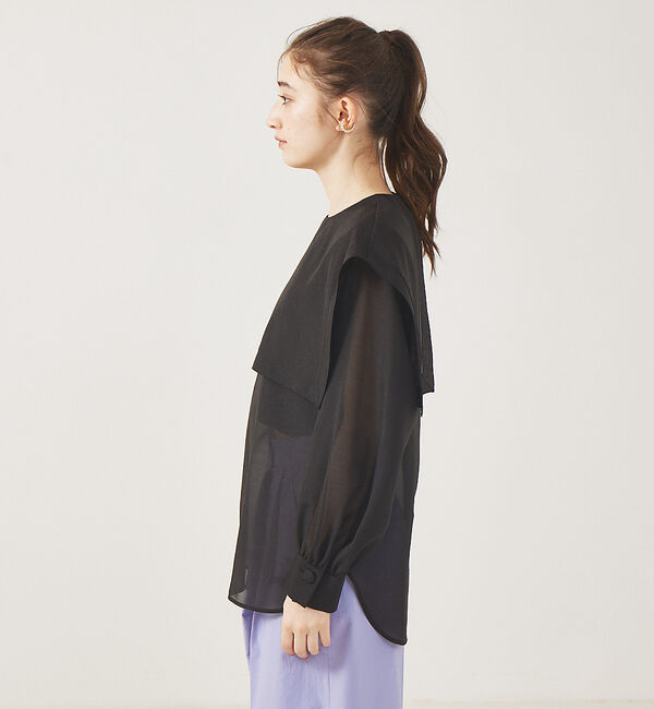 Rouge vif「シアーセーラー衿ブラウス」|シャツ・ブラウス|