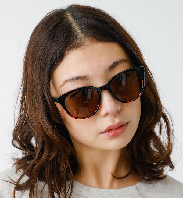 Rouge vif「【LE FOON / ルフォーン】キャッツアイサングラス」|メガネ|ブラック