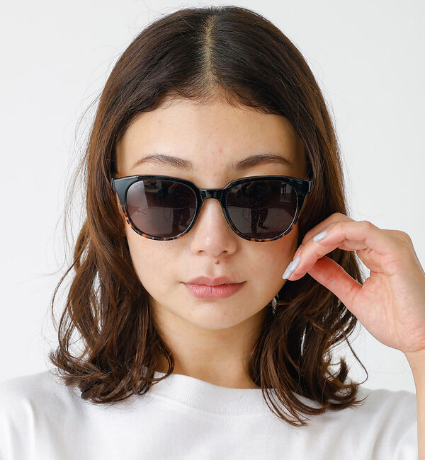 Rouge vif「【LE FOON / ルフォーン】キャッツアイサングラス」|メガネ|ブラック系その他1