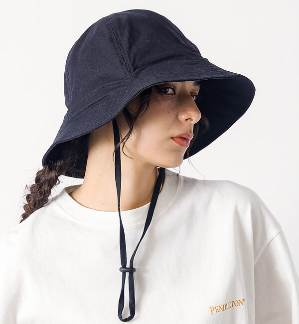 Rouge vif「【RUBEN / ルーベン】リネンチューリップハット / UV CUT / 接触」|その他|ブラック