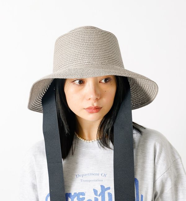 Rouge vif「【Ruben/ルーベン】リボン付き麦わらハット/RUS-8309【WEB限定】【」|その他|ベージュ