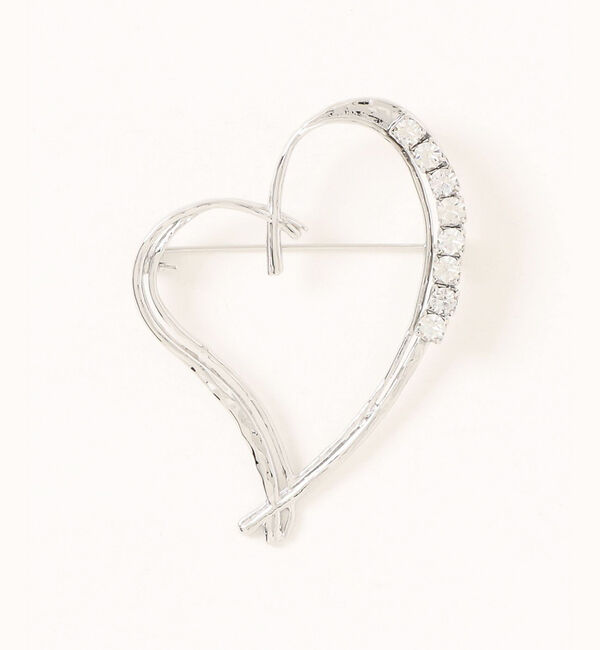 qualite「ラインストーンハートブローチ」|その他|