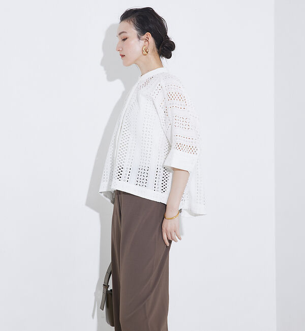 qualite「レースハーフスリーブシャツ」|シャツ・ブラウス|