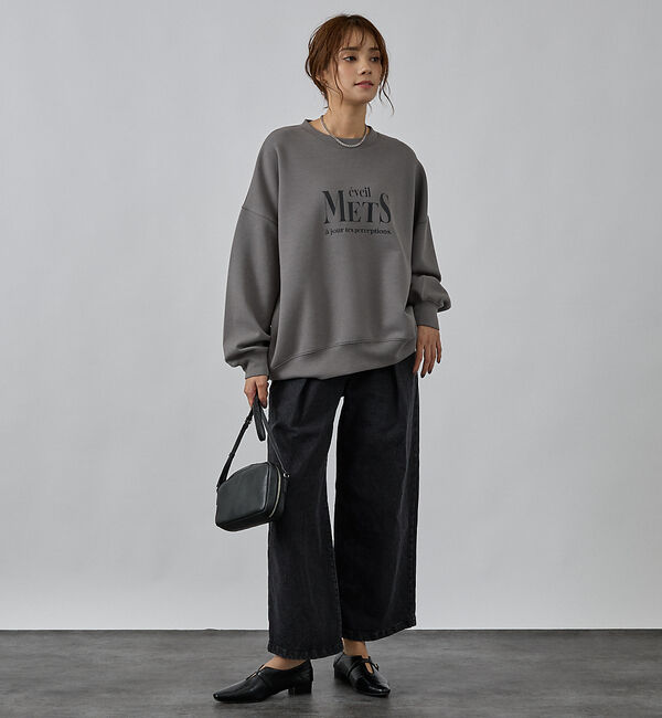 abahouse mavie「シルキーダンボールロゴプルオーバー」|スウェット・ジャージ|