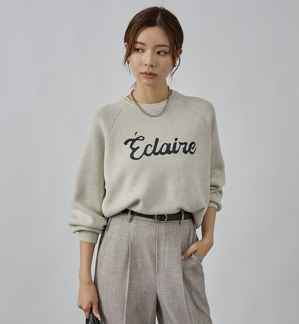 abahouse mavie「【再入荷】ロゴジャガードニット」|ニット・セーター|